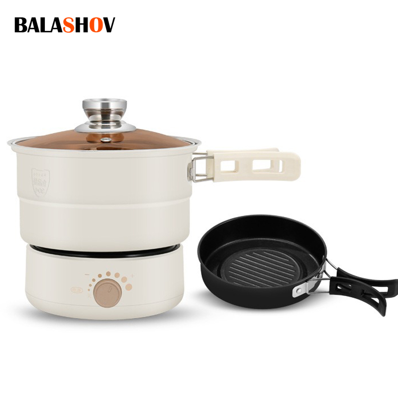 Home Cooking Meals - หม้อหุงข้าวไฟฟ้า 110V/220V แบบพกพา หม้อปรุงอาหารพับได้ หม้อไฟฟ้าอเนกประสงค์ 1.6