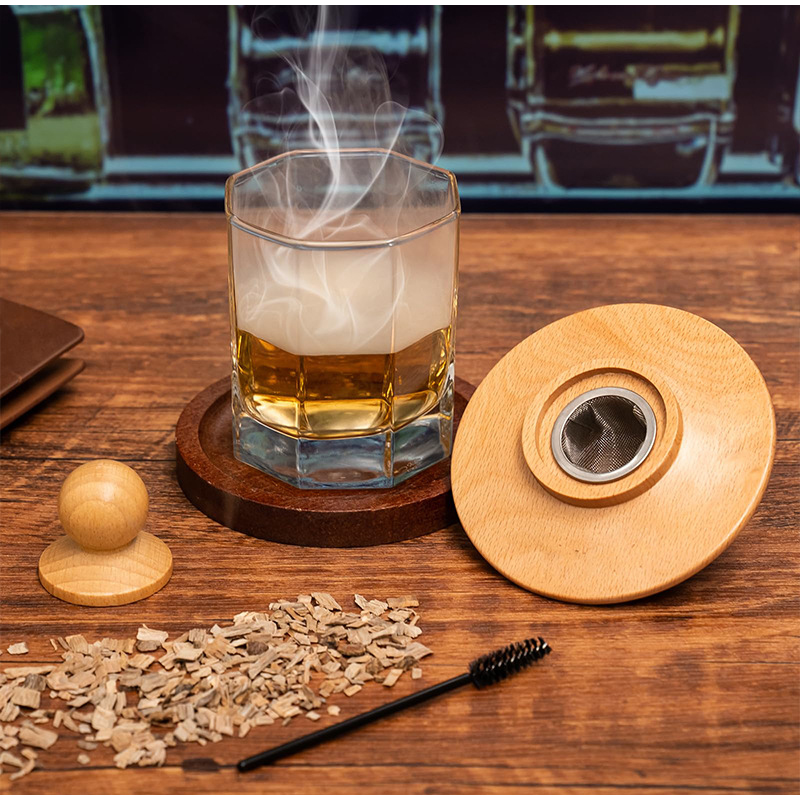Smoker Box Wood Chip - พรีเมี่ยมวิสกี้ค็อกเทลสูบบุหรี่ชุด 6 กล่องชิปไม้สําหรับบาร์เครื่องดื่มครัว Bartender ชุดเครื่องมือสร้างสรรค์ดื่มของขวัญ