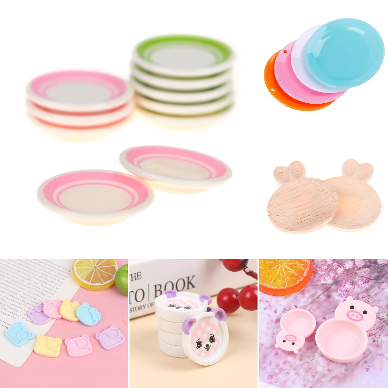 Home Cooking Dishes - บ้านตุ๊กตา1/12การตกแต่งบ้านจานอาหารเย็นรูปหมีน้อยหมูกระต่ายน่ารักของเล่นเครื่องครัวทำอาหาร