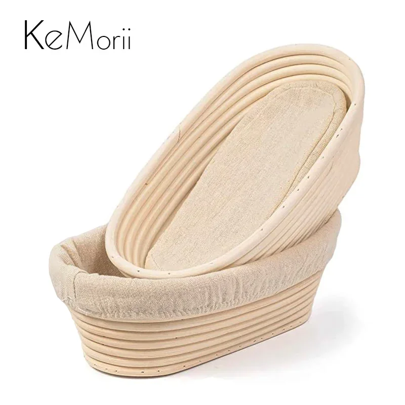Fermentation Crock - หวายธรรมชาติขนมปัง Proofing ตะกร้า Handmade หวายหวายชามอบแป้งหมัก Sourdough