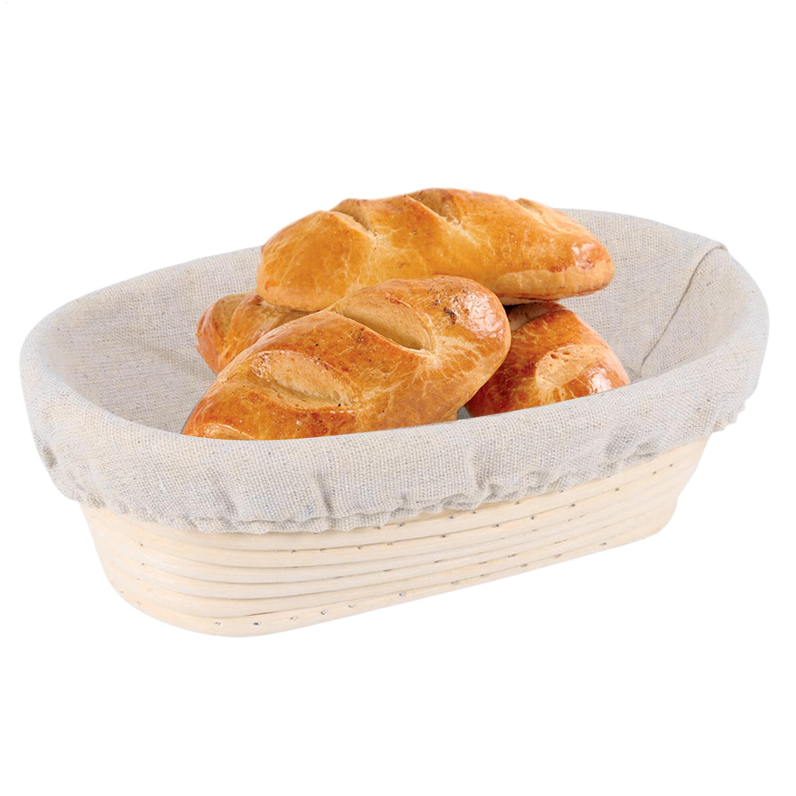 Fermentation Crock - ตะกร้าหวายทำมือสำหรับพักแป้งขนมปัง ตะกร้าหวายธรรมชาติสำหรับการหมักแป้งซาวโดว์ ตะกร้าหวายสำหรับทำขนมปัง ชามหวายสำหรับอบขนม