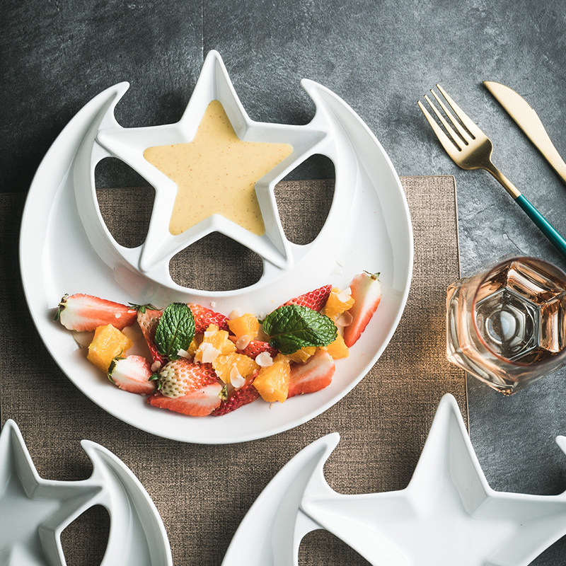 Home Cooking Dishes - ห้องครัว, ร้านอาหารบ้านจานเซรามิค, จานเกี๊ยมน่ารัก, จานจาน, จานขนมหวาน, สีทึบไม่สม่ําเสมอบนโต๊ะอาหาร