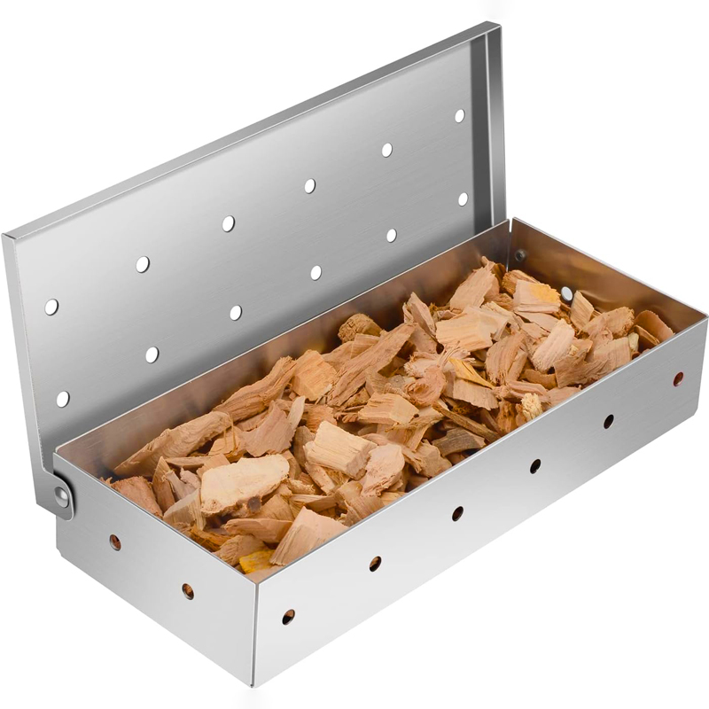 กล่องรมควันสแตนเลสสำหรับย่างบา - Smoker Box Wood Chip บทวิจารณ์และราคา