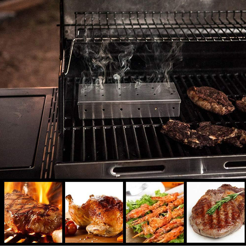 กล่องรมควันสแตนเลสสำหรับย่างบา - Smoker Box Wood Chip บทวิจารณ์และราคา