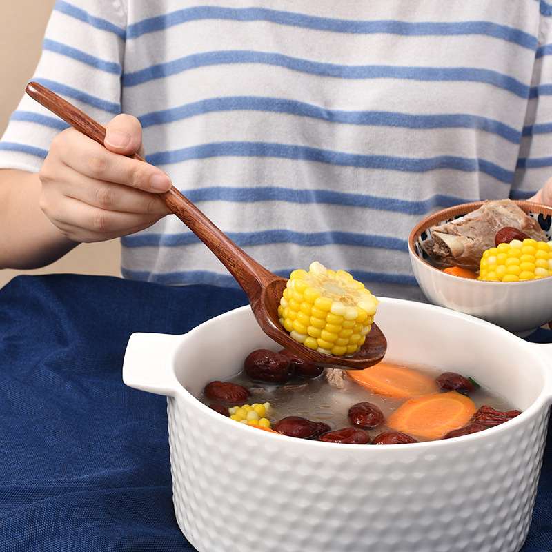 ช้อนไม้ด้ามยาวสำหรับราเมน อุปก - Home Cooking Meals บทวิจารณ์และราคา