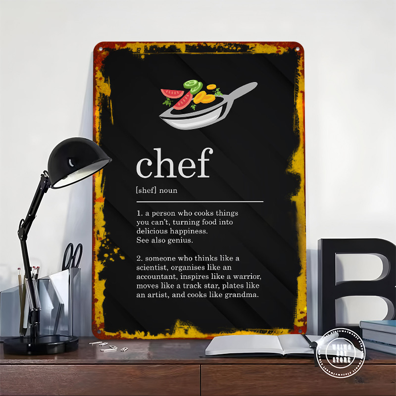 โปสเตอร์โลหะลายเชฟตลกๆ สไตล์วิ - Home Cooking Definition บทวิจารณ์และราคา