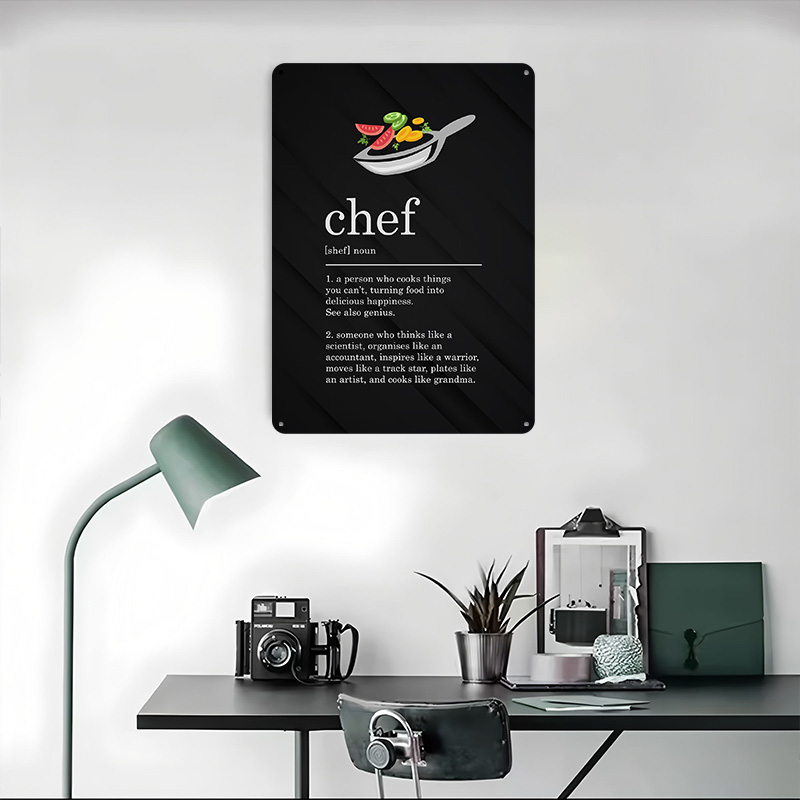 โปสเตอร์โลหะลายเชฟตลกๆ สไตล์วิ - Home Cooking Definition บทวิจารณ์และราคา