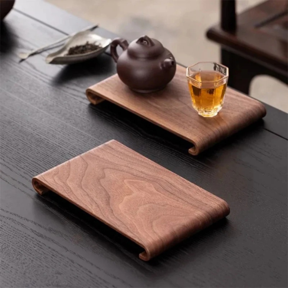 ถาดไม้สำหรับกาแฟและชา รูปทรงสี - Home Cooking Dishes บทวิจารณ์และราคา