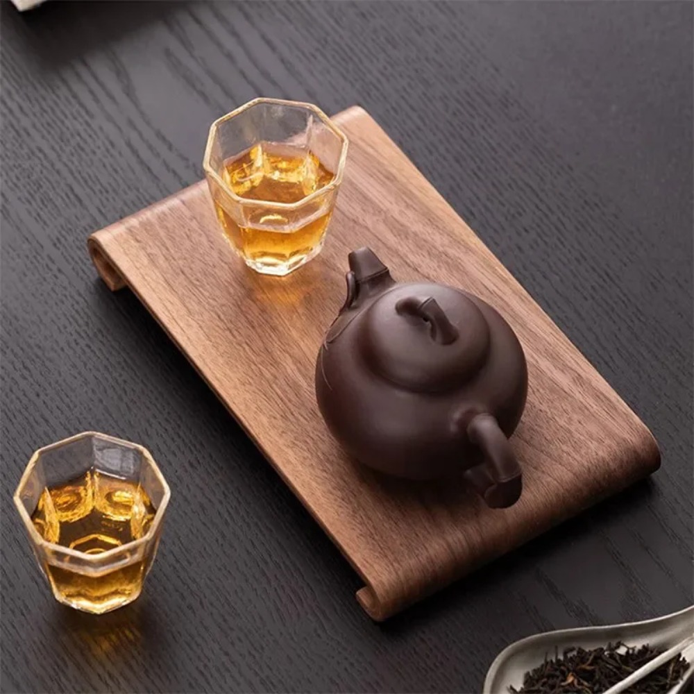 ถาดไม้สำหรับกาแฟและชา รูปทรงสี - Home Cooking Dishes บทวิจารณ์และราคา