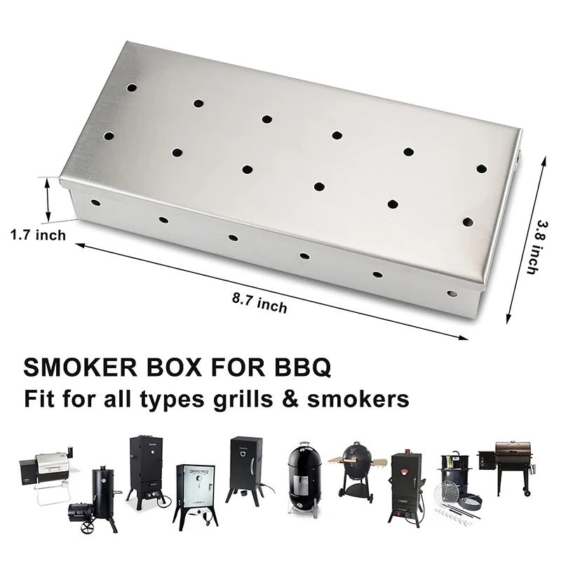กล่องรมควันสแตนเลสสำหรับชิปไม้ - Smoker Box Wood Chip บทวิจารณ์และราคา