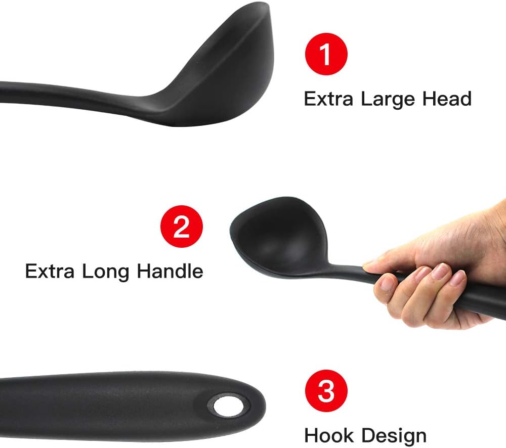 ทัพพีซิลิโคนช้อนซุป Nonstick ท - Home Cooking Meals บทวิจารณ์และราคา