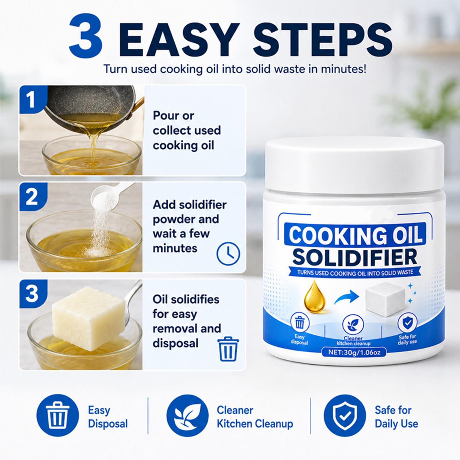 ผงแข็งตัวน้ำมันปรุงอาหาร 30 กร - Home Cooking Meals บทวิจารณ์และราคา