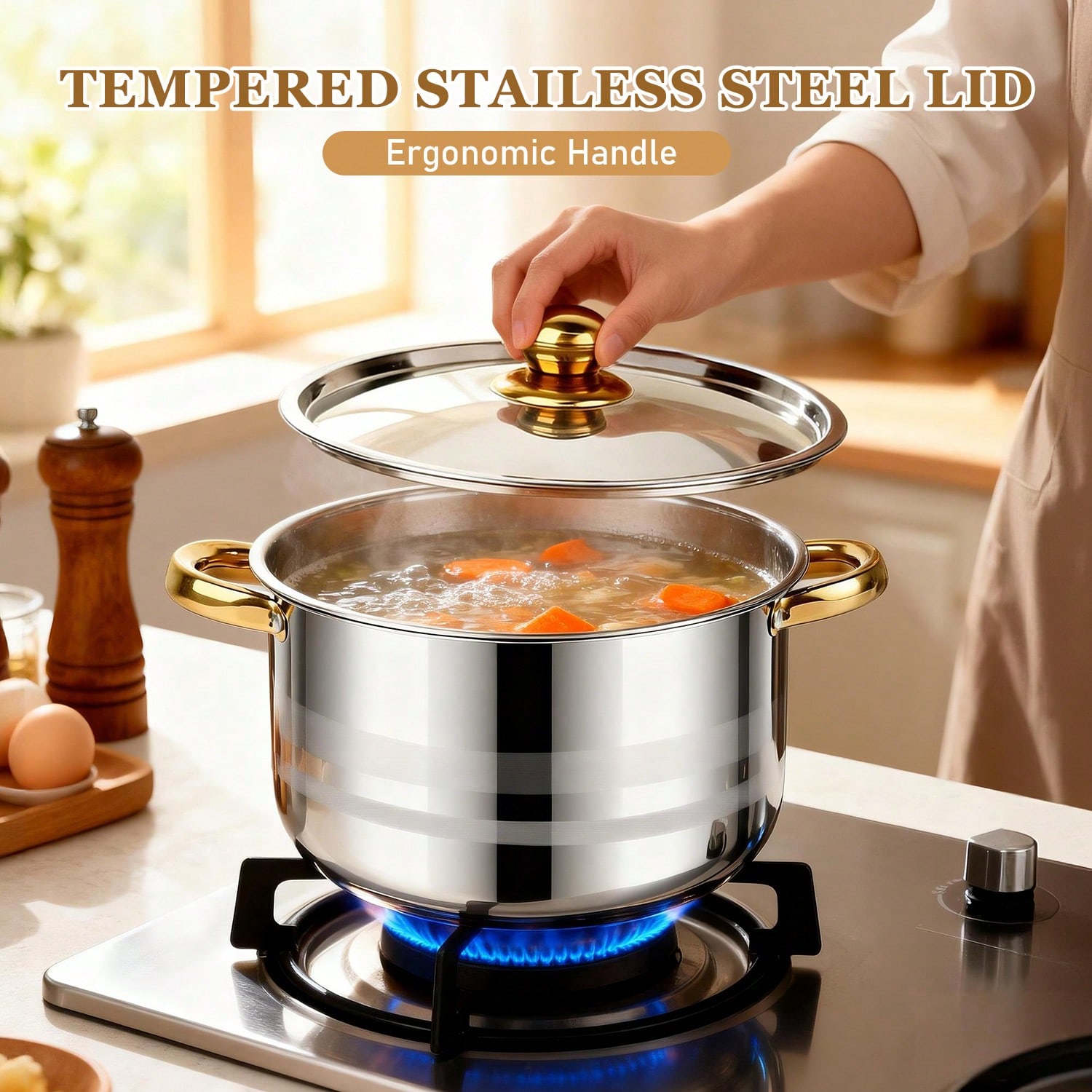 ชุดหม้อสแตนเลสสตีล ชุดเครื่องค - Home Cooking Set บทวิจารณ์และราคา