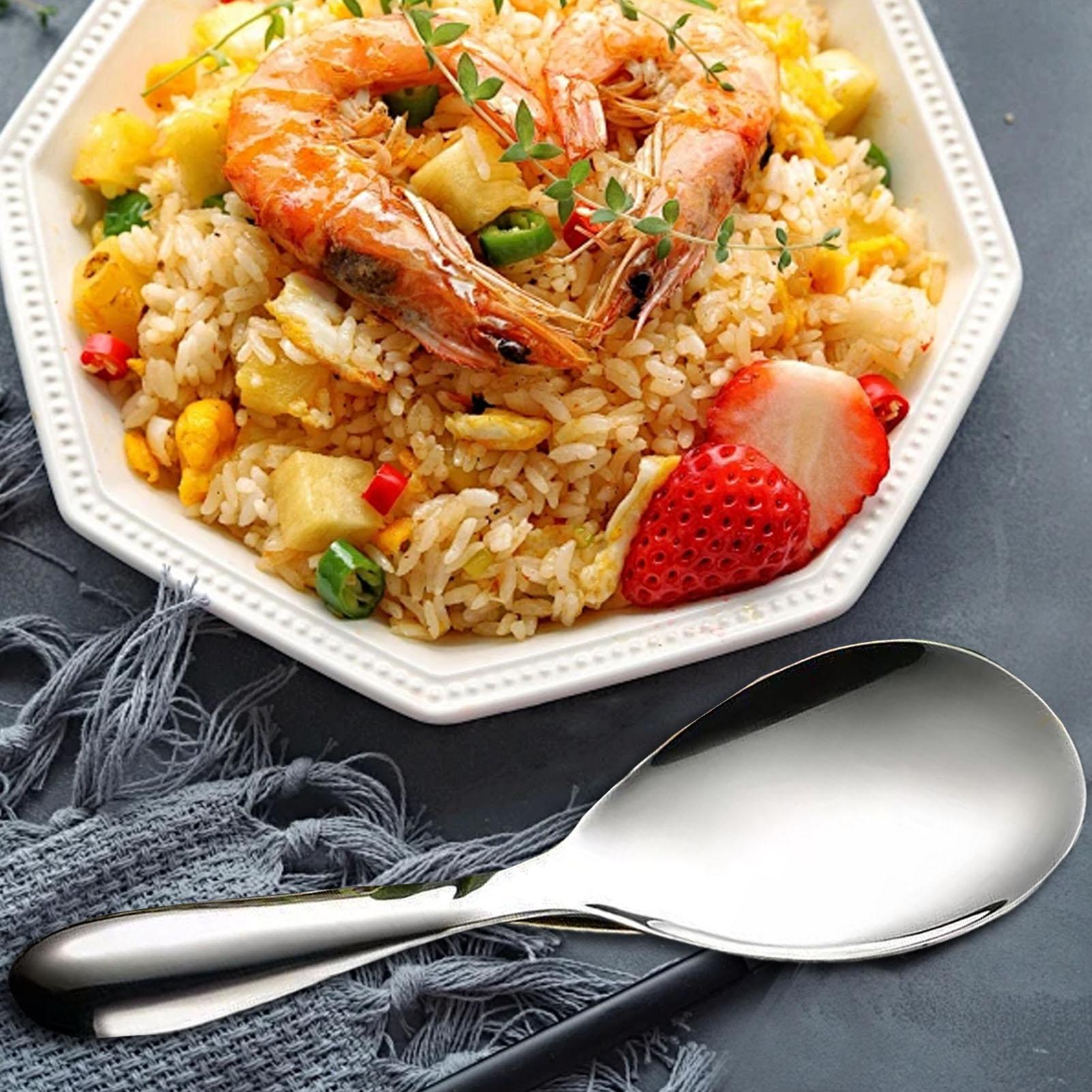 ทัพพีตักข้าวสแตนเลส 20.5x7 ซม. - Home Cooking Meals บทวิจารณ์และราคา