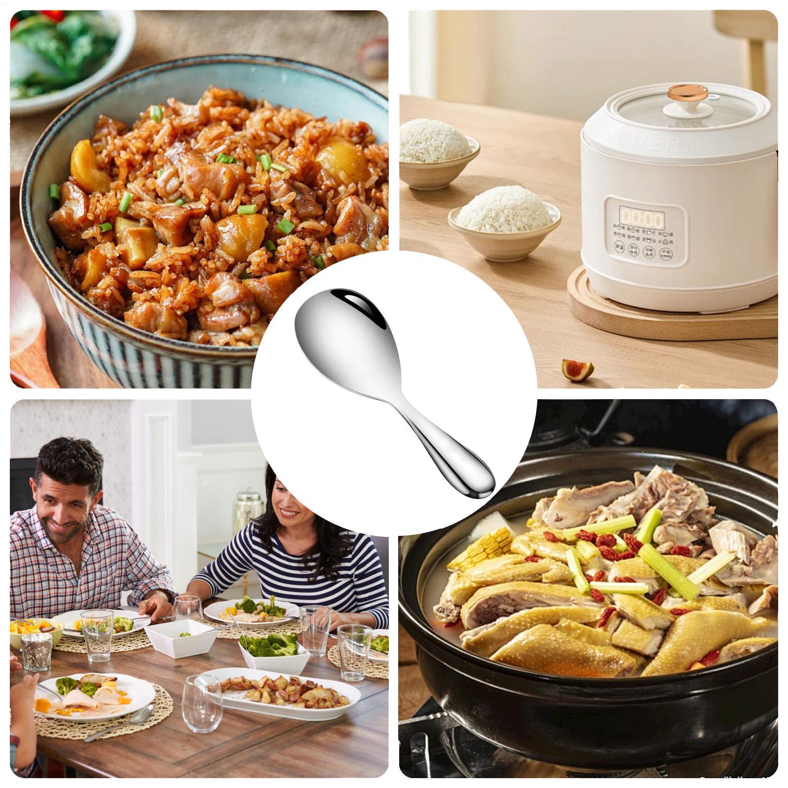 ทัพพีตักข้าวสแตนเลส 20.5x7 ซม. - Home Cooking Meals บทวิจารณ์และราคา
