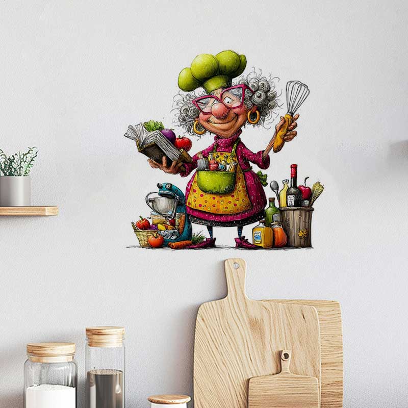 สติ๊กเกอร์ตกแต่งบ้านลายผู้หญิง - Home Cooking Meals บทวิจารณ์และราคา